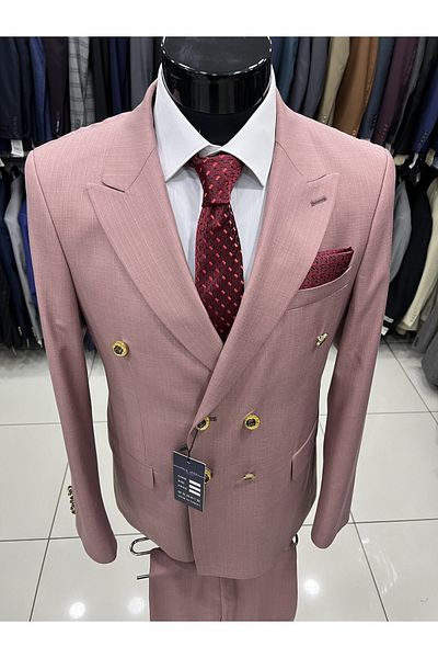 MASSARO Battal Double-breasted Suit (with tie gift)