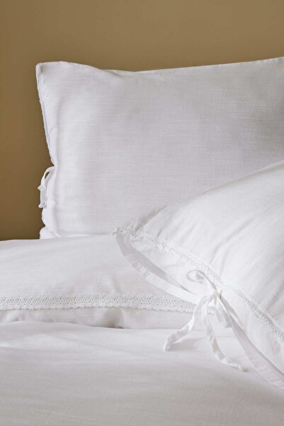 Karaca Home Lucy 100% Cotton Double Duvet Cover Set White