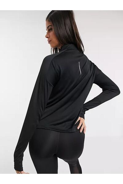 Nike Drı-fıt Element Women's Running Half Zip Kadın Siyah Üst