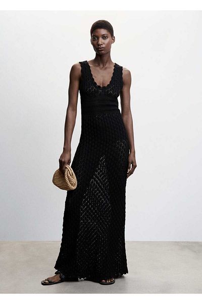 MANGO Woman Rochie Lungă Perforată