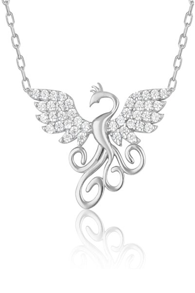 Rossalia Kadın Minimal Anka Kuşu Kolye 925 Ayar Gümüş