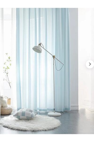 Ran Perde Pileli Dikim 1e2,5 Pile - Mavi Tül Perde