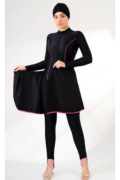 Emayo Neva Design Full Covered Swimsuit with UV Protector Black