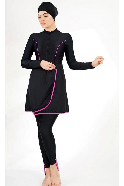 Emayo Neva Design Full Covered Swimsuit with UV Protector Black