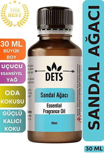 Dets Sandal Ağacı Uçucu Yağ 30mL Buhurdanlık Yağı Difüzör Esansı Oda Kokusu E...