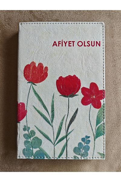 ankara menü (1 piece) 13x21 Box, Leather Account Receipt Pad, Printed Change Box, Ticket