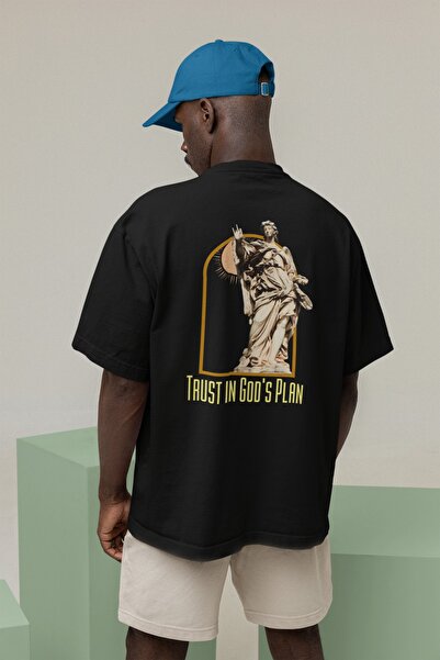 Adrift تي شيرت كبير الحجم للجنسين - تصميم تروش في خطة الله