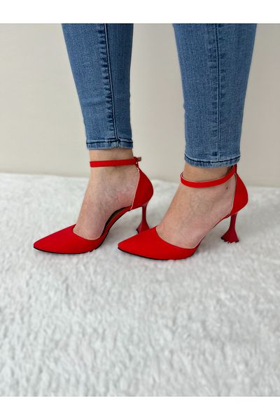 Gamze Shoes Red Champagne High Heels