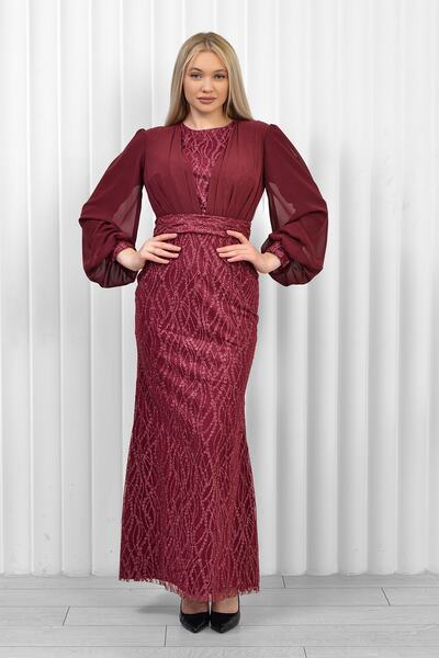 poplinmoda GRİTERLİ BALIK ABİYE-ŞAHİYA MODELİ