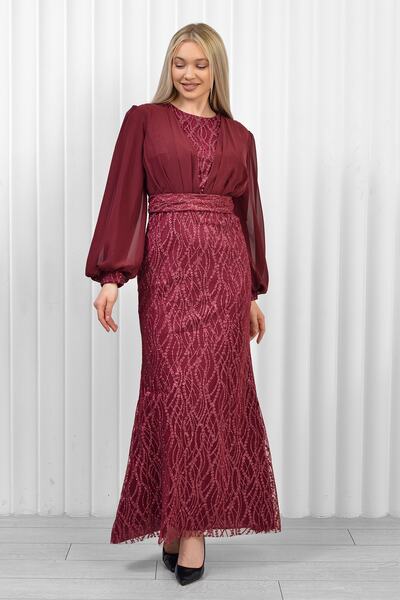 poplinmoda GRİTERLİ BALIK ABİYE-ŞAHİYA MODELİ