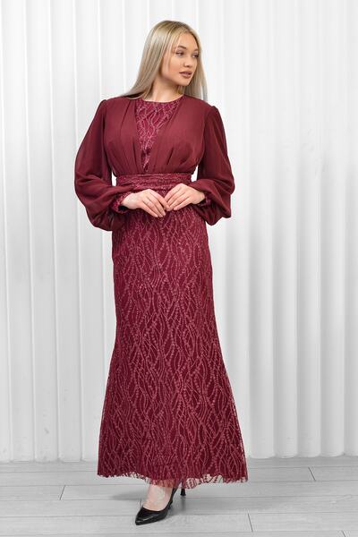 poplinmoda GRİTERLİ BALIK ABİYE-ŞAHİYA MODELİ