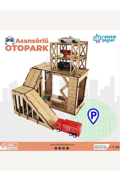 robotikşeyler Asansörlü Otopark Kendi Yap Eğitici Stem Seti