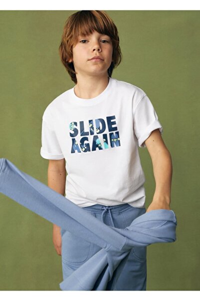 MANGO Kids Μπλουζάκι με στάμπα με ανάγλυφο γράμμα