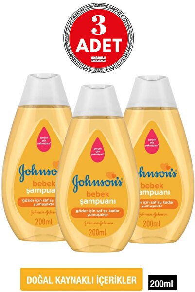 Johnson's شامبو أطفال 200 مل - 3 قطع