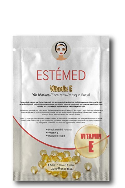ESTEMED قناع ورقي بفيتامين E مع قناع ورقي بفيتامين E