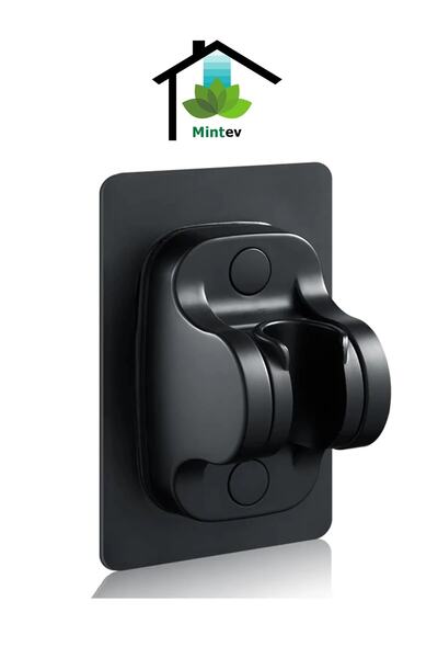 mintev Siyah Nano Kendinden Yapışkanlı Banyo Duş Başlığı Askısı 15 Kg Taşıma ...