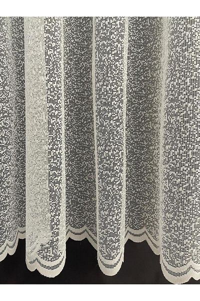 Cortibo Athens Jacquard Patterned Tulle Curtain (No Pleats)
