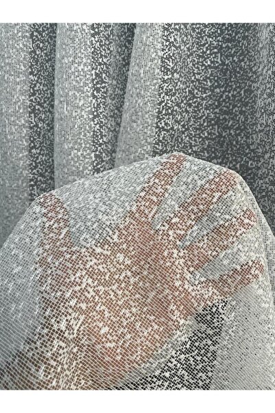 Cortibo Athens Jacquard Patterned Tulle Curtain (No Pleats)