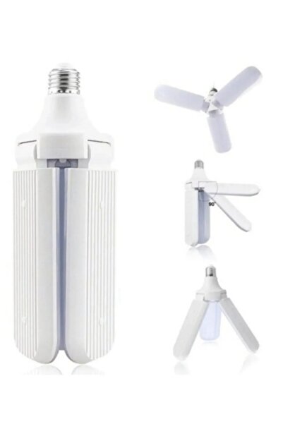 Modizu 3 Kollu Pervane Şeklinde Katlanabilir Açısı Ayarlanabilir 45 Wat Beyaz Led Ampul E-27 Duy