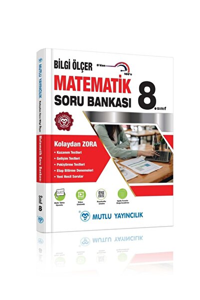 Mutlu Yayıncılık 8. SINIF BİLGİ ÖLÇER MATEMATİK SORU BANKASI