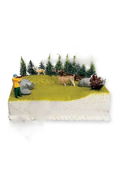 kidspartim Avcı Pasta Üstü Süsü Oyuncak Seti 4 Parça