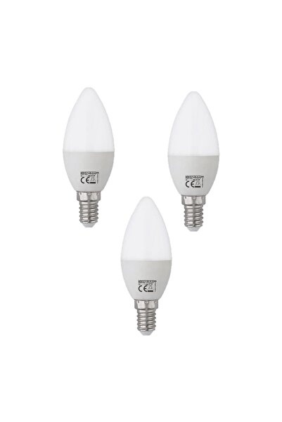 repplam Horoz Elektrik 3 Adet 5W E14 Ampul Kırık Beyaz Buji Ampul Mum Ampul İ...