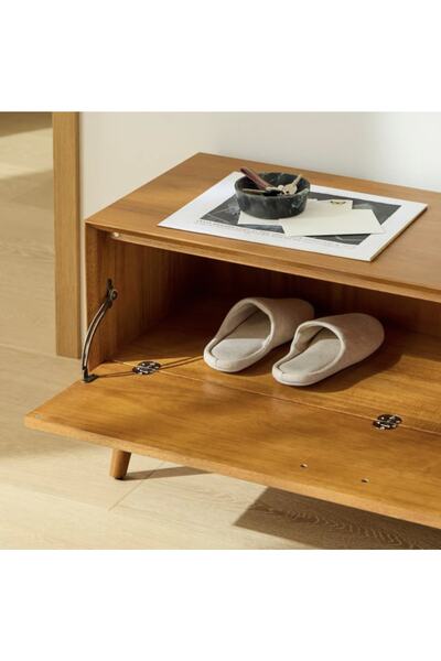 one design Masif Ahşap Kapaklı Sandık & Ayakkabılık