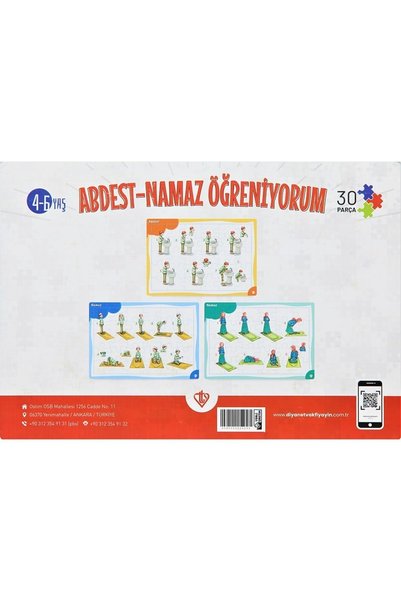 Diyanet Vakfı Yayınları 4-6 Years Old I'M Learning Prayer Girl 30 Piece Puzzle
