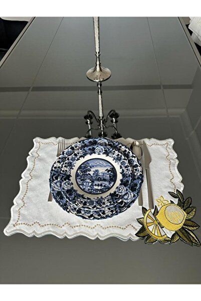 LİNDA MİA ليمون 3D مطرزة الخدمة الأمريكية 2 حزمة