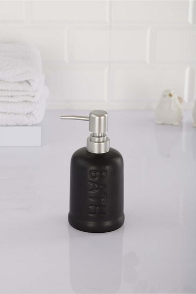 ANJEAHOME Boulsa Ceramic Soap Dish Bathroom - Black 8x17 Cm
