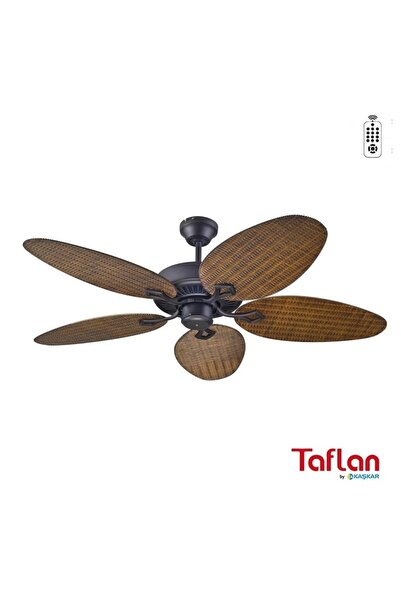 KAŞKAR Taflan Hasır Görünümlü Uzaktan Kumandalı 5 Kanatlı Tavan Vantilatörü T52047