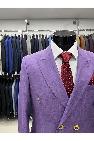 MASSARO Διπλό Slimfit Flafil κοστούμι