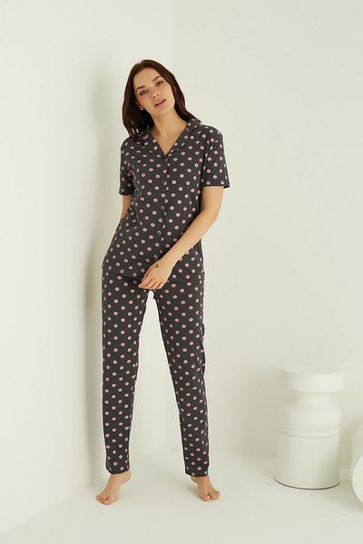 ELİTOL COTTON BUTTONED PAJAMA SET