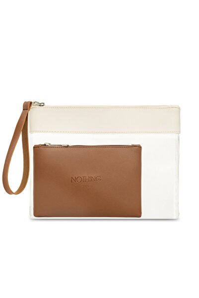 NOTHING Women's Travel Beauty Cosmetic Makeup Bag with Transparent Wallet