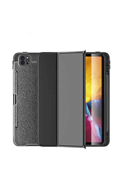 HEPTEKİLETİŞİM Ipad Pro 12.9 5. Nesil 6. Nesil Kılıf Pu Deri Kalem Bölmeli St...