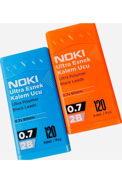 karinabest Noki Ultra Flexible Pen Tip 0.7 60 mm 2B 120-Piece Neon Color 2-Pack Set 2