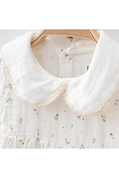 CFR Kids Kız Bebek Soft Dokuma Organik Pamuk Müslin Elbise 1003001