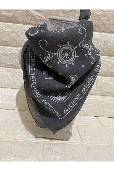 sema aksesuar Unisex Sailor Anchor Rudder Patterned Cotton Scarf - Bandana