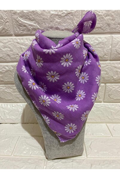 sema aksesuar Γυναικείο βαμβακερό κασκόλ με λουλουδάτο σχέδιο Daisy - Bandana