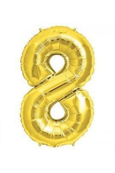 aşkın concept Gold 8 Number Balloon 16 Inch Birthday Party Decoration