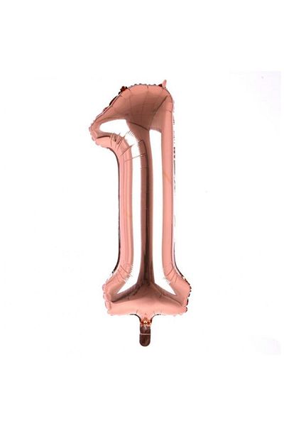 aşkın concept 40" (1 Meter) 100 Cm Foil 1 Number Balloon Rose Gold 1