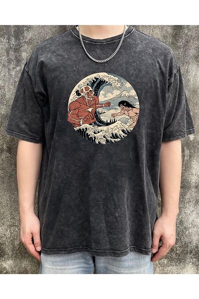 Touz Μπλουζάκι Unisex Vintage Attack On Titan Art που πλένεται