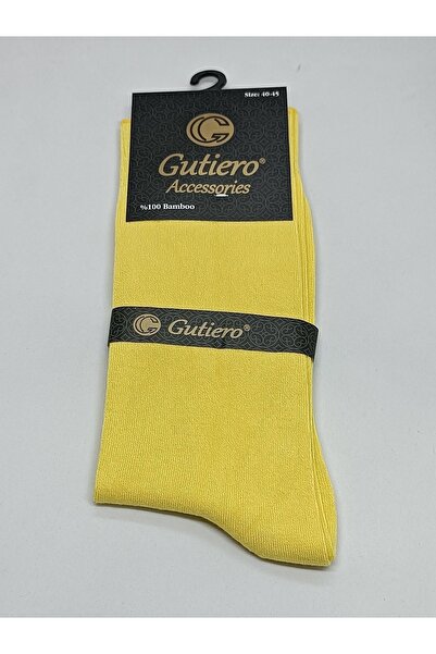 Gutiero Men's 6 Pairs Bamboo Seamless Long Colored Socks