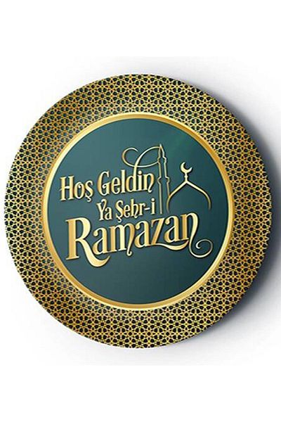 aşkın concept 8-Piece Cardboard Plate Welcome Ramadan Eid Celebration