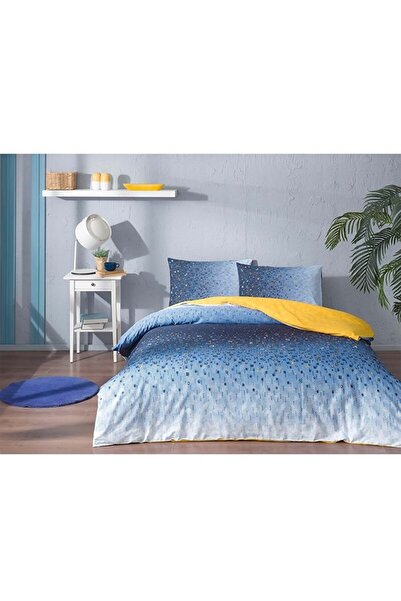 Özdilek طقم غطاء لحاف مزدوج من رانفورس - موزايك أزرق داكن
