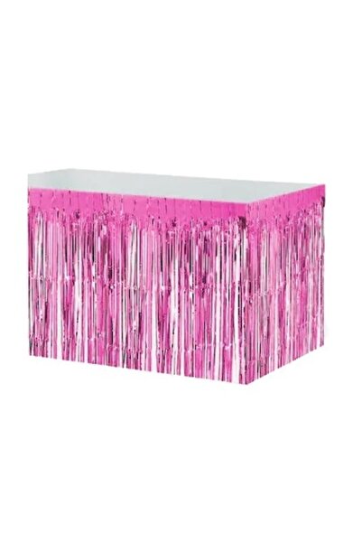 aşkın concept Püskül Masa Eteği Metalik Folyo Pembe
