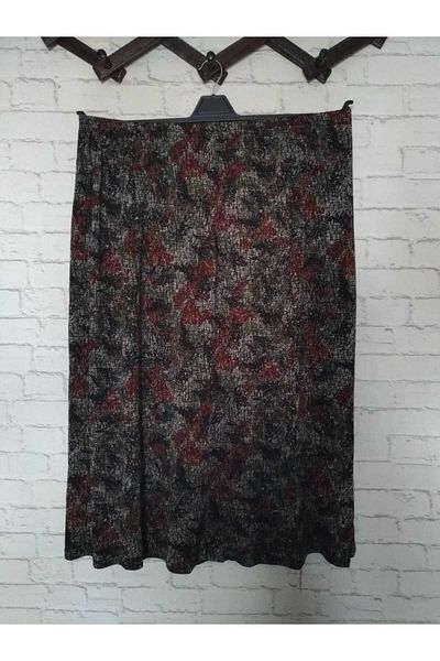 anne moda ankara Woven fabric, lycra-free, segmented, elastic waist, downward expanding model, seasonal skirt