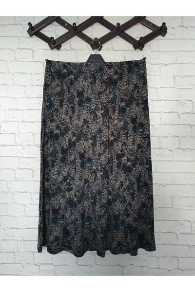 anne moda ankara Woven fabric, lycra-free, segmented, elastic waist, downward expanding model, seasonal skirt