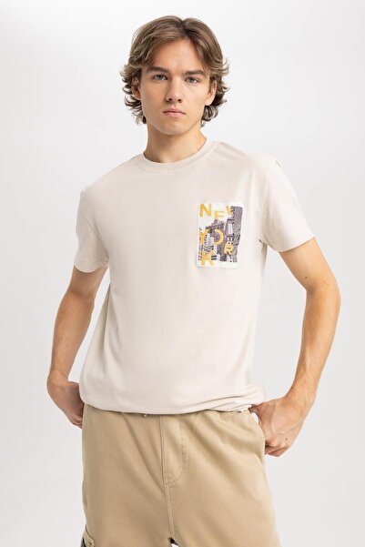 DeFacto Μπλουζάκι με κοντό μανίκι Regular Fit Crew Layer A4026ax23hs