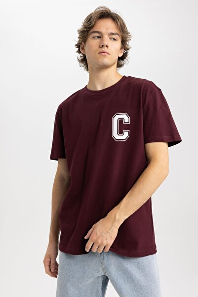 DeFacto Μπλουζάκι με κοντό μανίκι Regular Fit Crew Lack A4007ax23hs